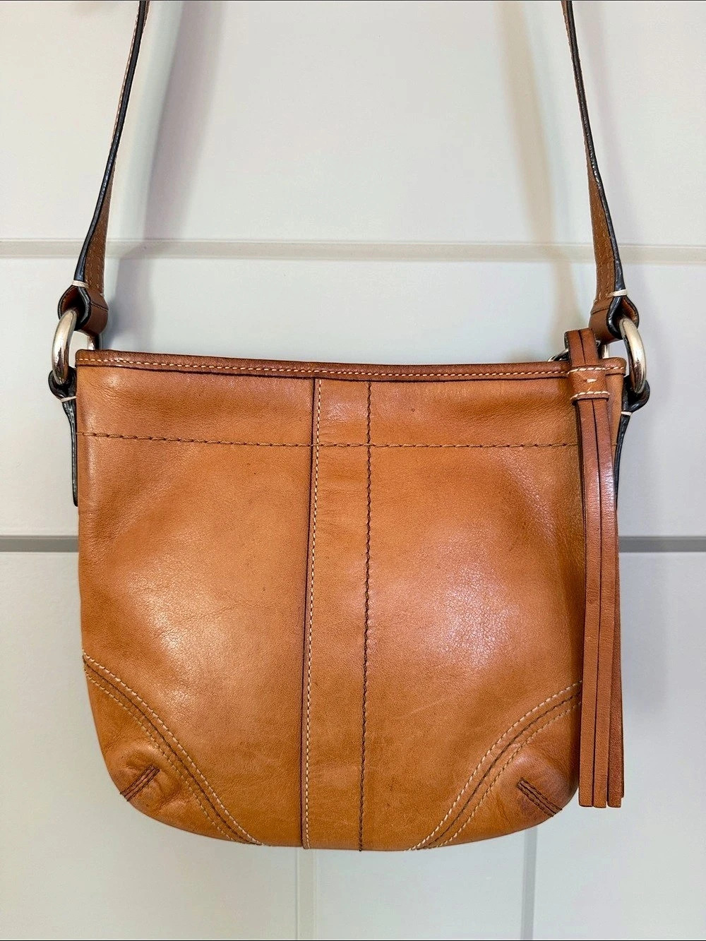 Coach Legacy Slim Crossbody / Soho Tassel Bag Brown Leather